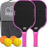 BAGAIL Pickleball Paddles, USAPA Approved Fiberglass Surface Pickleball Set, Lightweight Pickle Ball Rackets with 4 Balls, 1 Bag, Designed in California for Traction and Stability