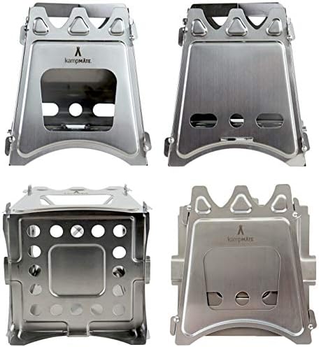 Portable Camping Stove Wood, Wood Stove Camping, Outdoor Compact Campfire, Survival Cooking Gear, Backpacking Stoves, Emergency Backpack Stoves, Hiking Burner, Foldable with Nylon Case