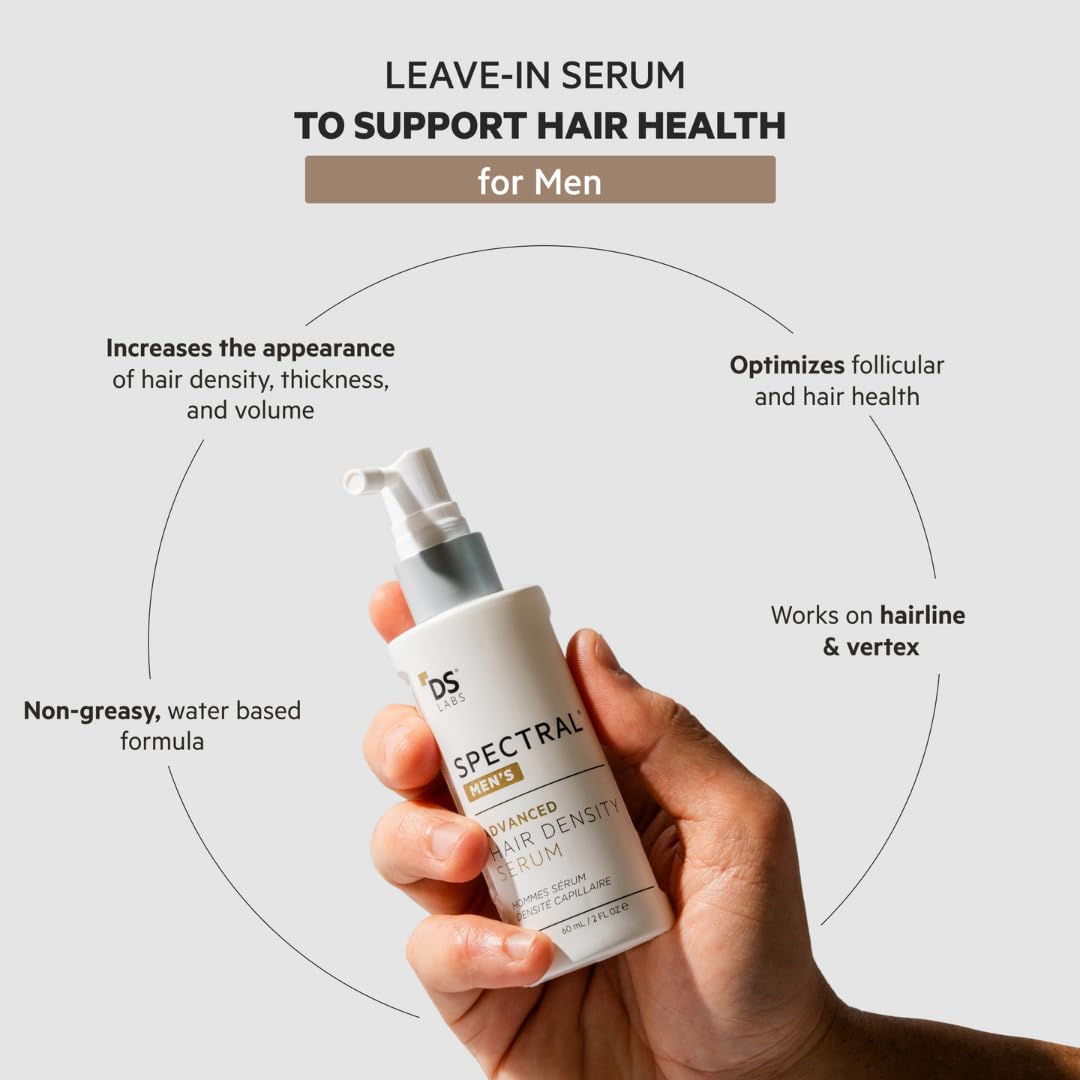 DS Labs Spectral Men's Formally Spectral.DNC-N - Hair Density Serum, Strengthening, Thickening, Minimize Shedding, Color Safe, 60mL, Packaging May Vary, (Pack of 3)