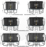 JUMPZYLLA Trampoline Outdoor 8FT 10FT 12FT 14FT 15FT 16FT with Enclosure and Ladder, ASTM Approved Recreational Trampoline for Kids and Adults, Anti-Rust Coated Frame