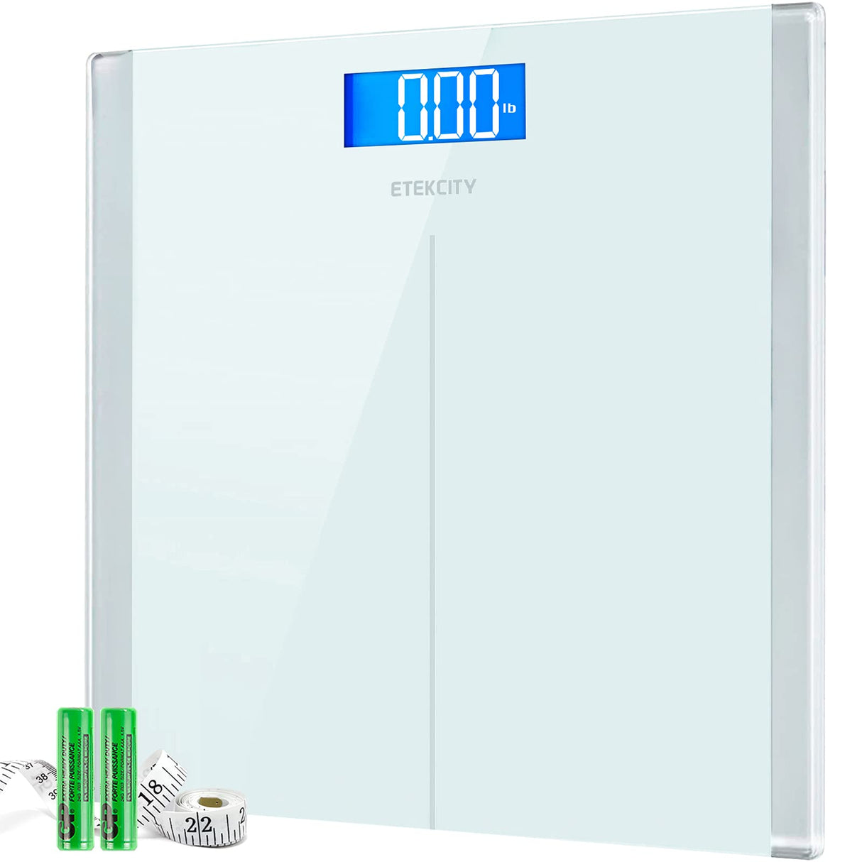 Etekcity Scale for Body Weight, Bathroom Digital Electric Scale for People, Measures Weight up to 400 lbs, White