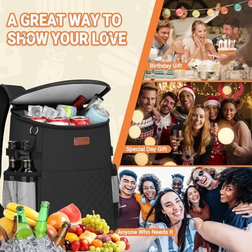 Soft Cooler Backpack 30 Cans/45 Cans, Backpack Coolers Insulated Leak Proof Thermal Lunch Backpack for Men Work Small Cooler Bag Beach Travel Picnic Drink Beverage Beer