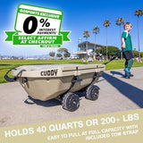 CUDDY Crawler Cooler with Wheels – 40 QT Amphibious Floating Cooler and Dry Storage Vessel - Orange, Navy, Tan, or White