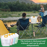 Tessco 12 Pack 1.3 Gallon Collapsible Water Storage Bag Water Container Bag Emergency Jug Foldable Plastic Storage Pouch Freezable Carrier Tank for Outdoor Sport Camping(Clear,Classic)