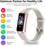 Fitness Tracker with 24/7 Heart Rate, Blood Oxygen Blood Pressure Sleep Monitor, Activity Trackers 5 ATM Waterproof,Step Calorie Counter Pedometer Health Smart Watch for Women Men(Beige)