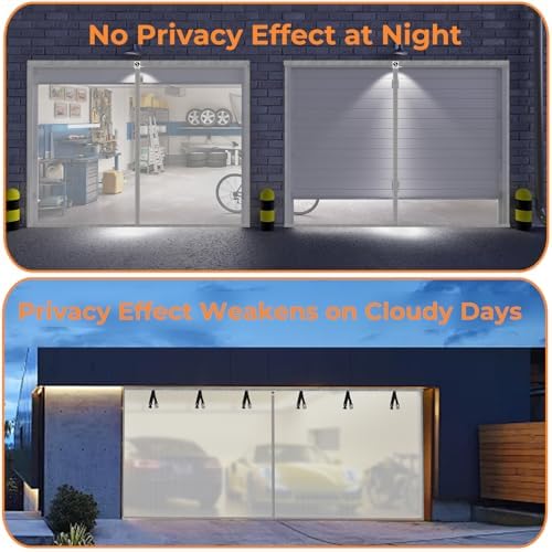 2025 Privacy Garage Door Screen for 2 Car 16x7FT, Heavy Duty Magnetic Closure Garage Screen Door, Durable Nylon Screen Door Mesh, Garage Net Screen for Garage, Silver Grey