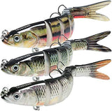 TRUSCEND Swimmax for Freshwater and Saltwater, Lifelike Fishing Lures for Bass Trout Crappie Walleye Pike Bluegill Salmon, Swimbait for Bass Fishing, Amazing Fishing Gear Gifts for Family Fishing
