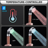Cobbe Filtered LED Shower Head with Handheld, Color Changing, High Pressure Shower Head with Filter, Water Saving Spray Handheld Showerheads with Hose and Base for Dry Skin & Hair