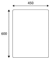 Tula Rectangular Bathroom Mirror | Frameless Bevelled Edge Design | Wall Mounted Portrait or Landscape 600mm x 450mm