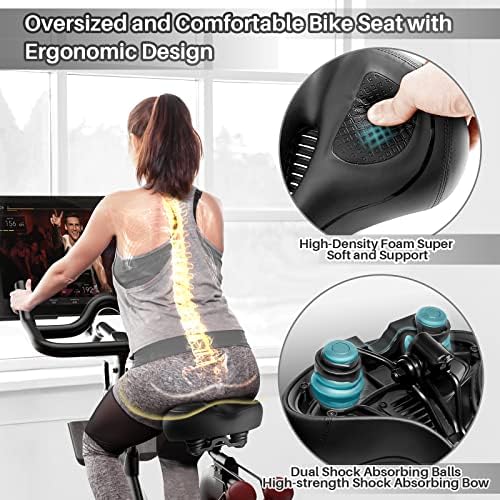 Oversized Bike Seat for Peloton Bike & Bike+, Comfort Seat Cushion Compatible with Peloton, Road or Exercise Bikes, Bicycle Wide Saddle Replacement for Men & Women, Accessories for Peloton