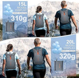 15L Small Hiking Backpack for Men Women Foldable Packable Back Pack Ultralight Hiking Daypack for Travel Camping Outdoor, Gray