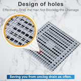 INVIHUG,25 Pack,Disposable Shower Drain Hair Catcher Mesh Stickers,Disposable Hair Drain Catcher（6.1inch Square）