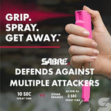 SABRE Pepper Spray, Maximum Police Strength OC Spray, Quick Release Keychain for Easy Carry and Fast Access, Finger Grip for More Accurate and Faster Aim, 0.54 fl oz, Secure and Easy to Use Safety