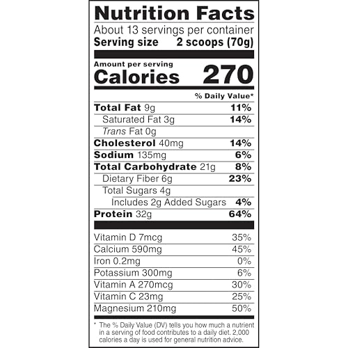 Muscle Milk Genuine Protein Powder, Banana Crème, 1.93 Pounds, 13 Servings, 32g Protein, 4g Sugar, Calcium, Vitamins A, C & D, NSF Certified for Sport, Energizing Snack, Packaging May Vary