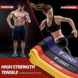 LEEKEY Resistance Bands Set for Pull-Up Assistance & Full-Body Training, Multi-Level Exercise Bands with Bag for Home Workouts, Physical Therapy, Strength Training (Men/Women)