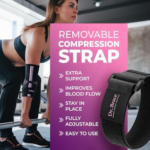 DR. BRACE® Elite Elbow Brace Support, Breathable Elbow Compression Sleeve with Gel Pad for Golfer's, Tennis Elbow & Tendonitis Treatment & Pain Relief 2024