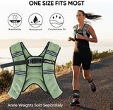 APEXUP Weighted Vest with 5lbs/10lbs/15lbs/20lbs/25lbs/30lbs Weights and Reflective Stripe, Weight Vest Men Women for Workout, Strength Training, Running