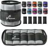 Sportneer Adjustable Ankle Weights 1 Pair 2 4 6 8 10 Lbs Leg Weight Straps for Women Men, Weighted Ankle Weights Set for Gym,Fitness, Workout,Walking, Jogging,1-5 lbs Each Ankle, 1 Pair 2-10 lbs
