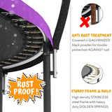 JUMPZYLLA Trampoline Outdoor 8FT 10FT 12FT 14FT 15FT 16FT with Enclosure and Ladder, ASTM Approved Recreational Trampoline for Kids and Adults, Anti-Rust Coated Frame