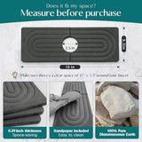 Dreatim Faucet Mat for Kitchen Sink - Wider Diatomite Fast Drying Stone Sink Tray, Super Absorbent, Prevents Moisture Buildup - Faucet Splash Guard for Bathroom Counter [Dark Grey, 15x5.3inch]