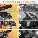 Romswi Oversized Camping Chairs,Heavy Duty Support 500 LBS,Padded Back & Arm Sport Chairs, Cup Holder Cooler Bag, Collapsible Folding Chairs for Outdoor, Fishing & Garden