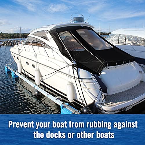 Affordura Boat Fender 4 Pack Boat Bumpers Fenders with 4 Ropes, Boat Bumpers for Pontoon Boat Fenders Inflatable