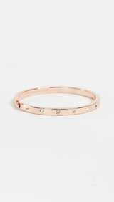 kate spade new york Set In Stone Stone Hinged Clear/Rose Gold Bangle Bracelet