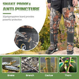 Kalkal Snake Gaiters, 1200D Waterproof Snake Chaps Snake Bite Protection for Ankle to Thigh, Snake Proof Gaiters Snake Guards with Adjustable Size for Men Women
