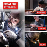 EZRED NK15-OR ANYWEAR Rechargeable Neck Light for Hands-Free Lighting, Orange, Perfect Light for Mechanics, Camping, Hunting, DIY Projects, Reading