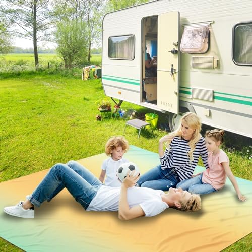 Beach Blanket Waterproof Sandproof Beach Mat 79" X 83" /10'x9'for 2-8 Adults Quick Drying Outdoor Picnic Mat Beach Accessories for Travel, Camping, Hiking