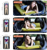 Memory Foam Camping Mattress Sleeping Pad, 3" Thick Waterproof Portable Roll Up Sleeping Mats & Floor Mattress Pad with Pillow + Travel Bag for Camping Car Truck SUV Tent Sleepover Kids Adult