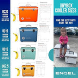Engel UC30 30qt Leak-Proof, Air Tight, Drybox Cooler and Hard Shell Lunchbox