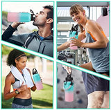 32oz Stainless Steel Water Bottle -w/Paracord Handle, Straw & Spout Lids, Bottle Sleeve, Reusable Metal Thermo Keep Cold-48h & Hot-24h, Wide Mouth Double-Wall Vacuum Flasks for Sports Fitness