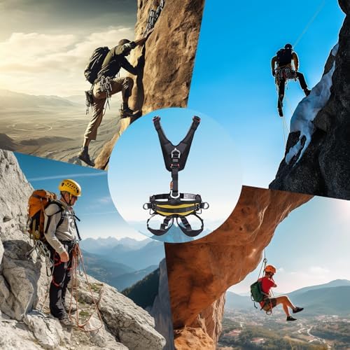 SOB Full Body Climbing Harness Can Be Inverted Thicken Widen Protect Waist Safety Harness Tree Work Rock Climbing Mountaineering Rescuing Work at Height