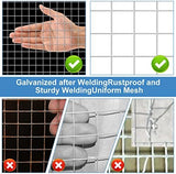 Land Guard 19 Gauge Hardware Cloth, 1/2 inch Chicken Wire Fence, Galvanized Welded Cage Wire Mesh Roll Supports Poultry Netting Cage Fence………