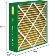 Filterbuy 24x25x5 Air Filter MERV 11 Allergen Defense (2-Pack), Pleated HVAC AC Furnace Air Filters Replacement for Carrier FILXXCAR0024, Maytag, and More (Actual Size: 23.63 x 24.69 x 4.25 Inches)