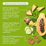 HUM Flatter Me Digestive Enzymes with Probiotics & Prebiotics - Fast-Acting Bloat Relief, Digestive Health and Regularity, Vegan Formula 60 Servings