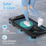 THERUN Walking Pad Treadmill Under Desk, Portable Mini Treadmill for Home/Office, Walking Pad Treadmill 2.5HP, Walking Jogging Machine with 265 lbs Weight Capacity Remote Control LED Display