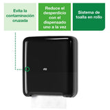 Tork Matic Paper Towel Dispenser, 5510282, Elevation Design - Paper Hand Towel Dispenser H1, One-at-a-Time dispensing with Refill Level Indicator, Black
