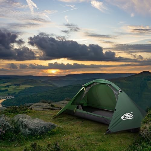 1 Person Tent for Camping Hiking Mountain Hunting Backpacking Tents 4 Season Resistance to Windproof Rainproof and Waterproof