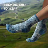 innotree 3 Pack Men's Merino Wool Hiking Socks, Micro Crew Cushioned Hiking Walking Thermal Moisture Wicking Trekking Socks