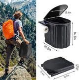 UOPBYEA Portable Camping Toilet for Adults With Cushion, Outdoor Toilet for Camping Toilets Portable Potty for Adults, Emergency Collapsible Toilets for Travel, Tent, Car, Beach, Hiking, Truck Driver