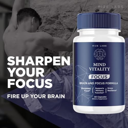 Mind Vitality Focus Brain Supplement, Official Mind Vitality to Boost Focus and Concentration & Avoid Mid-Afternoon Fatigue, Mind Vitality Advanced Formula (120 Capsules) (Pack of 2)