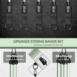 VEICK Resistance Bands, Exercise Bands, Workout Bands Set for Working Out with Handles for Men Women, Elastic Exercising Bands for Fitness Weights Work Out at Home Gym