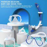 Greatever Dry Snorkel Set,Panoramic Wide View,Anti-Fog Scuba Diving Mask,Professional Snorkeling Gear