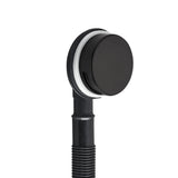 Sandy Beach Black Bath Overflow with Pop-Up Waste - Bath Waste Kit