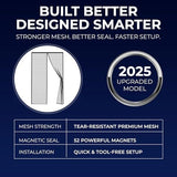 Flux Phenom Screen Door Mesh 38x82 Inch – Easy Install, Strong Magnet Strength, Pet Tested, Hands-Free Entry, Door Screen Magnetic Closure, Keeps Bugs Out