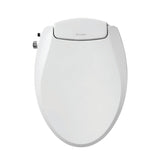 Brondell Bidet Toilet Seat Non-Electric Swash Ecoseat, Fits Elongated Toilets, White - Dual Nozzle System, Ambient Water Temperature - Bidet with Easy Installation
