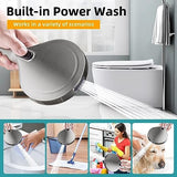 Cobbe Handheld Shower Head with Filter, High Pressure 9 Spray Mode Showerhead Built-in Power Wash with Hose, Bracket and Water Softener for Hard Water Remove Chlorine, Brushed Nickel