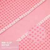 Eunzel Hot Yoga Towel - Microfiber Non Slip Yoga Mat Towel with Grip Dot Sweat Absorbent Towel for Hot Yoga, Pilates and Fitness 72" x 24", Pink/White